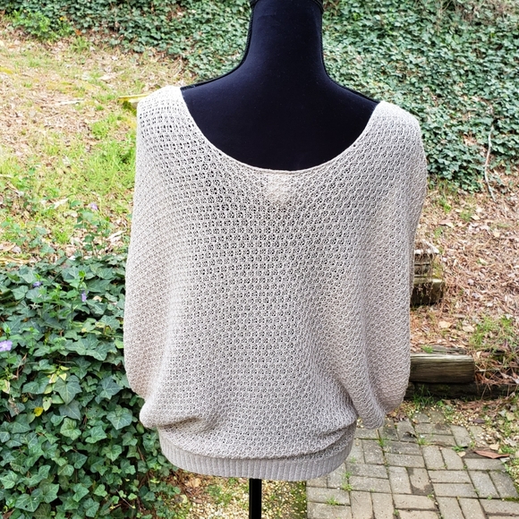 Free People Lurex Swit Lace Front Knit Top - Picture 6 of 14